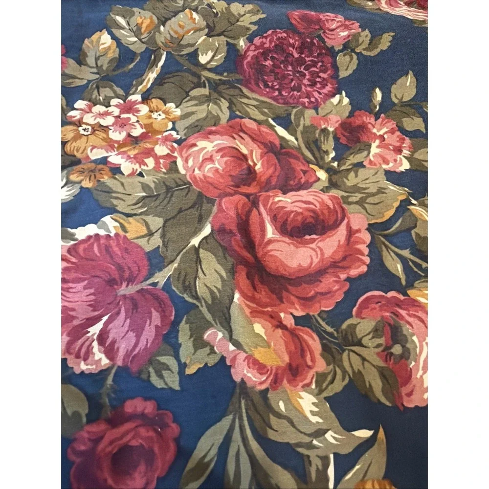 Set Of 2 Vtg Tommy Hilfiger Oversized Shams Navy Rose Floral 38